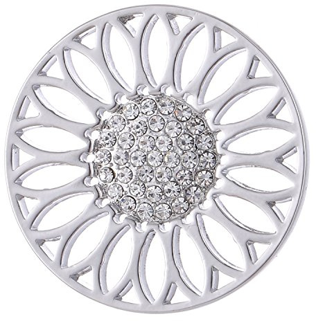Morella Femme Coin Pendentif 33 mm Tournesol Couleur Argent