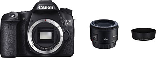 Canon Appareil Photo Reflex numérique EOS 70D de 20 mégapixels avec capteur CMOS APS-C/écran de 3/Full HD/Wi-FI/processeur DIGIC 5+ 3.5-5.6 is STM Noir