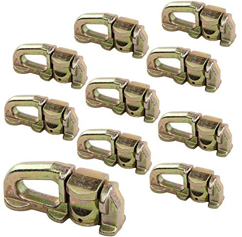 Aluminum Track Tiedown Fitting 6,500 lb Capacity - Tiedowns 10-Pack - No Ring