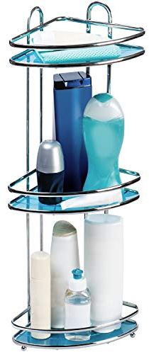 Tatkraft Kaiser | 10048 | Eckregal Badewanne, Dusche Eckregal | Stahl, Silber | Antibakteriell, Rostfrei | 18x18x58.5CM