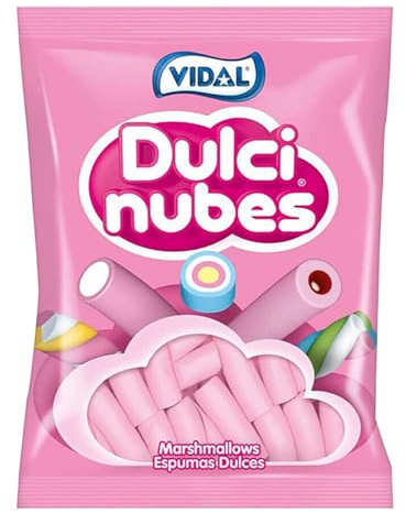 Vidal Goûtes douloureuses Nuages Incroyable et délicieux goût vanille Rose Sac de 125 unités 838 grammes