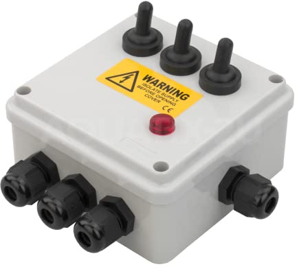 Pisces 3 Way Garden Switch Box - with Neon Indicator Light