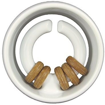 Starmark 46099 Hunde-Kauspielzeug in Ringform aus robustem Nylon mit Leckerli-Spendefunktion und Beißringen inbegriffen