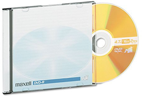 Maxell 638004 DVD-R 4.7GB Write-Once 16x Recordable Disc 10MM Jewel10PK