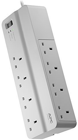 APC Surge Arrest Essential - PM8-UK - 8 outlets - Equipment Protection Policy 50.000 €