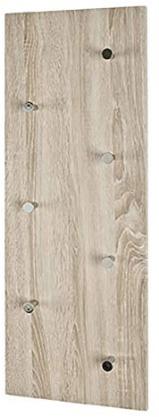 HAKU Möbel Wandgarderobe Chrom, Eiche hell, MDF, Metall - Maße: B 80 cm x H 30 cm x T 6 cm, Style: Modern