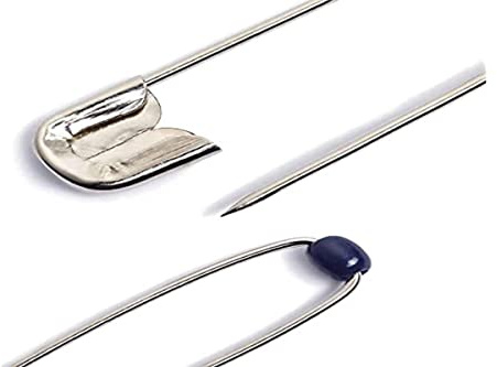 Prym 089184 Kugel-Sicherheitsnadeln, Nr.3, 48mm, silberfarbig