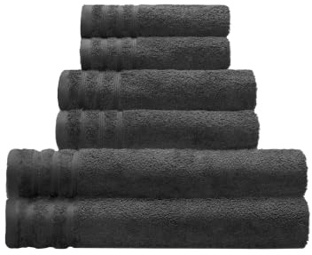 Kleine Wolke Frottier Handtuch ROYAL Dunkelgrau 50x100 cm | OEKO-TEX, 500 g/qm, vegan ohne tierische Bestandteile hergestellt, mit Aufhängeschlaufe, bei 60° C waschbar, 100% Baumwolle