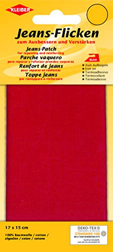 Kleiber 15 x 17 cm Jeans-Ausbesserungsflicken, rot