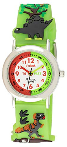 Ravel Children's Green Dinosaur Time Teacher Watch