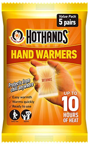 HOTHANDS Hand Warmers Value Pack - Pack total of 20 (10 x 2 sachets) - 10 hours of heat - Air activated - Ready to use, yellow,orange