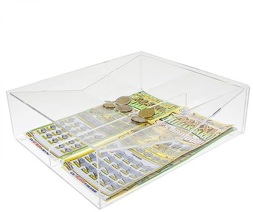 Avà srl Theken-Rubbelloshalter aus Plexiglass, transparent, à 2 Fächer und Zahlteller