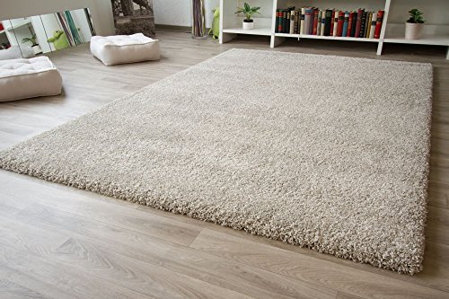 Steffensmeier Shaggy Hochflor Teppich Chamonix Langflor in Silber, Größe: 240x290 cm