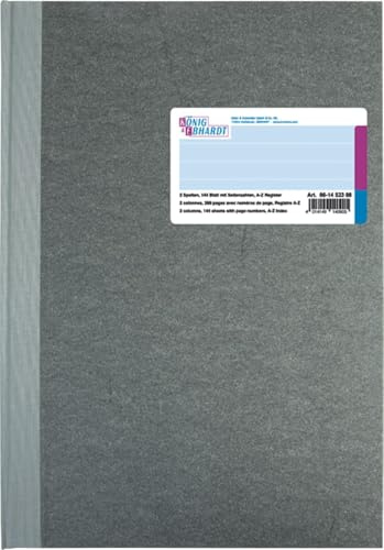 K+E Spaltenbuch A4 2 Spalten 144 Blatt Register A-Z Deckenband