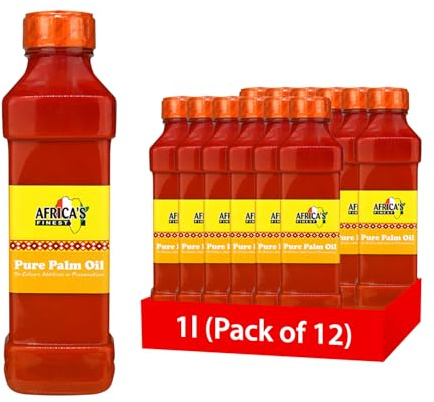 Africa's Finest Palm Oil 1 Litre (Pack of 12)
