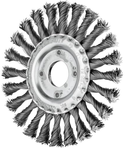 PFERD TOOLS Rundbürste gezopft RBG | Ø 125x12mm 22,2 Stahl-Draht-ø 0,50 | 43303005 – für Winkelschleifer