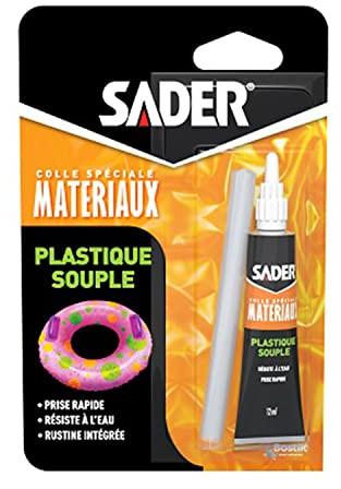 Sader mjukt plastlim - lim för mjuk PVC och gummi - perfekt för bojar, ballonger, madrasser och däckbåtar - integrerad rustik - vattentåligt - 12 ml tub