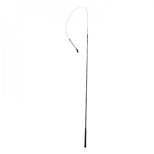 HORZE 67 Lightweight Horse Carriage Driving Whip with 29 Lash | Rubber Grip Handle - Black - 67 in