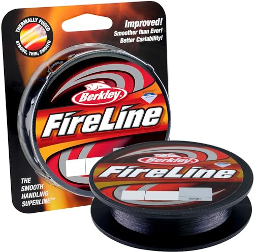Berkley Fireline Fused Fil de Pêche, Tresse Fusionnée Haute Résistance et Haute Sensibilité, , Brochet, Sandre, Perche, Truite, Fumé