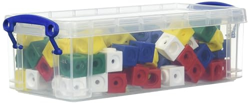 Dick-System 170100 100 Steckwürfel 5-farbig in der Box, Kantenlänge 1,7 cm