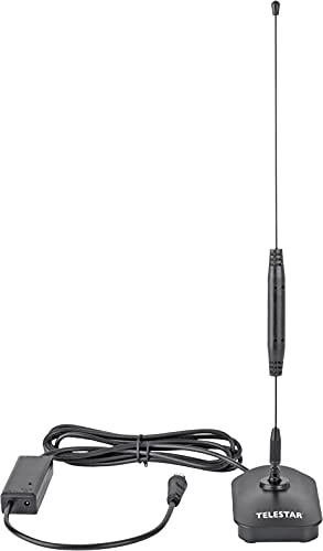 Telestar Starflex T4 Plus aktive Zimmerantenne DVB-T2 HD/DVB-T, Stabantenne, Full HD, mit Netzteil, schwarz, 5102205