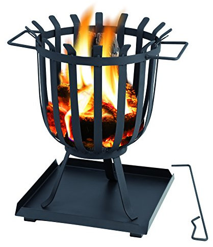 Tepro Cesta de Fuego para Chimenea Brentwood, Negra (36 x 36 x 45 cm)