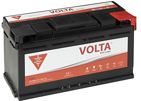 Bateria de Coche Classic 95Ah 760A - Borne +Dcha - Medidas Largo 353 x Ancho 175 x Alto 190 mm con 2 años de Garantía - Fabricación Europea.