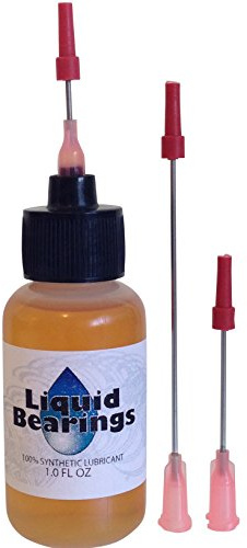 Liquid Bearings 100%-Synthetic Oil for Doors and Gates, quiets Squeaky Hinges, frees Rusty Outdoor mechanisms, Perfect for Noisy Garage Door Rollers! (1 OZ, 1/2” + 1-1/2” + 3” Needles (3 Total))