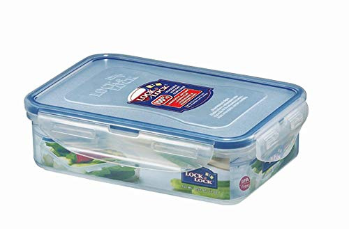 Lock & Lock airtight storage container Rectangular Food Container, 550ml, 181 x 128 x 52 mm Pack of 6, Clear