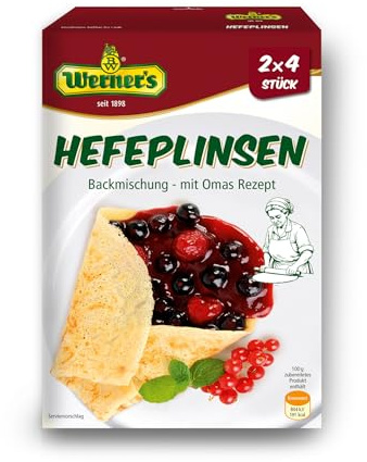 Werner´s Hefeplinsen, 2x4 Stück, 8 Packungen im Karton, Ohne Konservierungsstoffe, ohne zugesetzte Aromen. eine sächsische Spezialität,