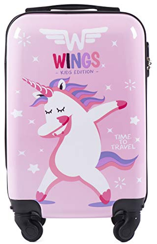 W WINGS Resväska i Hållbart ABS-material | Lättmanövrerade med 4 Gummihjul | Stilfull Design för Affärsresor och Sommarsemestrar | Handbagageväskor och Koffertar för Resa med Flyg