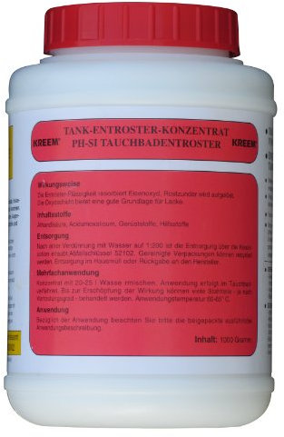 KREEM Tankentroster-Granulat PH-SI für 25 Liter Tauchbad, funktioniert nur bei vorheriger Reinigung mit Tankreiniger Stahl F-E