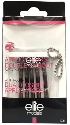 Elite Models Double-Ended Applicators Eye Shadow, 5pcs, Purple, Foam, Synthetic Foam Bristles, 65mm, Eyeshadow Brush, Cosmetic Brush