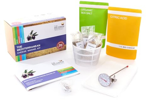 Mediterranean Cheese Making Kit, Makes 5 Vegetarian & Gluten-Free Cheeses | Make 5 vegetarian, gluten-free cheeses including mascarpone and mozzarella, with rennet and easy recipes for cheese lovers.
