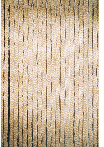 Türvorhang Flauschvorhang Sichtschutz Vorhang beige 90 x 200 cm