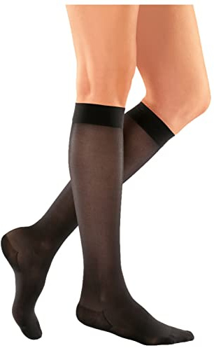 medi MJ-1 Metropole Kompressions-Kniestrümpfe - Größe M - Farbe: Jet Black - L2 Lang - Damen