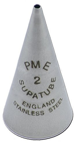 PME ST2 Bocchetta Decorativa Professionale, Acciaio Inossidabile, Argento, 1.72 x 1.72 x 3.5 cm