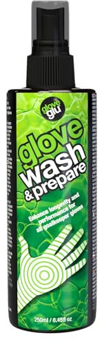 gloveglu Men's Wash and Prepare Goalkeeper Glove-Black, 250ml
