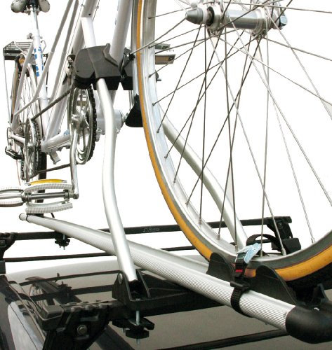 Peruzzo - Porte-vélo de Toit Roma Tandem - Aluminium - Compatible Vélos Tandem - Capacité 25 kg - Fixation Cadres Ronds/Ovales - Repose-Roues Réglables - Sécurité Verrouillable - Facile à Installer