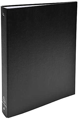 Exacompta - Ref 51371E - 1 styv PP-ringpärm - 4 runda ringar 30 mm i diameter - 40 mm rygg - Utvändiga mått: 32 x 26 cm - A4-format - Svart - Arkiveringskapacitet: mellan 200 och 250 ark 80g papper