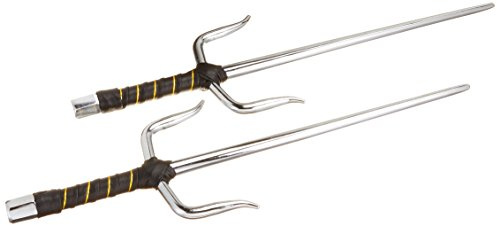 MASTER USA Martial Arts Training Sais, 15 Inch Length, Stainless Steel Blades, Wrapped Handle, Silver, Practice, Cosplay, Pack of 2