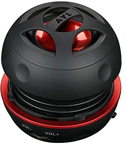 AYL Mini Speaker System, Portable Plug-in Speaker with 3.5mm Aux Input, External Audio for Laptop Computer, MP3 Player, iPhone, iPad, Cell Phone (Black)