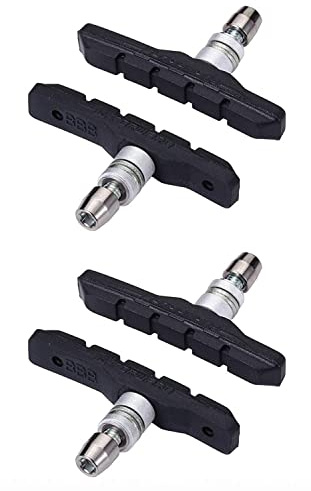 BBB Unisex's BBS-04 Cycling Vee Stop Bike Shoes, Compatible with V-Brake Systems, 2 Pairs (4 Pieces), One Size,Black