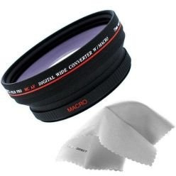 Optics Objectif Grand Angle 0,5X 72 mm pour caméscope Sony Haut de Gamme (Alternative Plus Large au VCL-HG0872X) + Chiffon de Nettoyage en Microfibre Nwv Direct