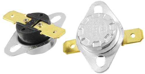 sourcing map 2 Stück KSD301 105C N.C Temperaturschalter Thermostat Goldfarbene Anschlüsse