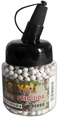 1000 Pallini per Softair Soft Air 6mm 0,20 gr BB Royal Precision Alta Qualità
