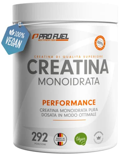 Creatin Monohydrat Pulver 1kg / 1000g reines Kreatin Monohydrat in mikronisierter Qualität - Creatine-Monohydrate optimal hochdosiert - Creatin-Pulver ohne Zusätze, 100% vegan - Vorrat für 292 Tage