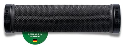 CONTEC Fahrrad-Griff Trail, 125mm, D2-Zweikomponenten, Gummi, ergonomisch, Lenkerklemmung, mit Gel, für MTB Komfort, stoßabsorbierend, schwarz, Paar