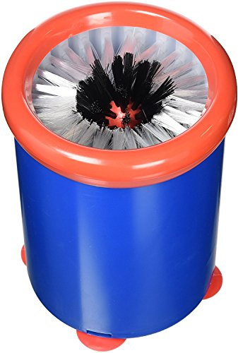 chiner Limpiavasos para Bar, Cepillo Nailon Azul y Rojo | 180 x 140 mm, 640 g, paquete de 1 unidad, para copas y cristalería, uso en hostelería