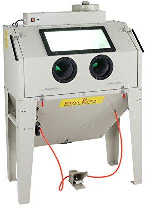 Pro-Lift-Montagetechnik Sandstrahlkabine 420 Liter inkl Zubehör, B42ABJ, mit eingebauter Absaugung, 01560